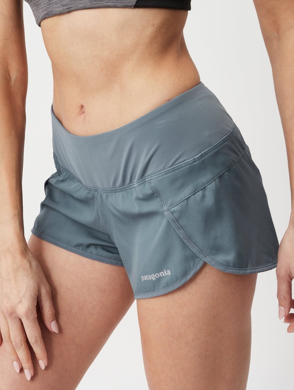 Patagonia Women's Strider Shorts 3.5" Plume Grey, Size Small